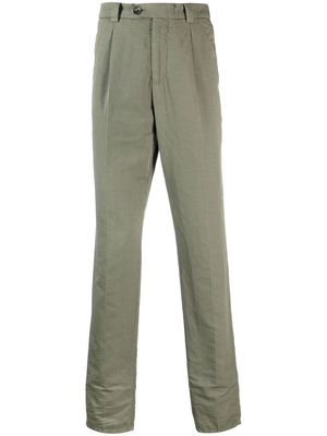 Brunello Cucinelli pleat-detail straight-leg trousers - Green