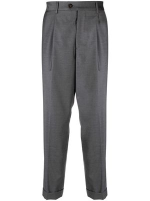Brunello Cucinelli pleat-detail wool tapered trousers - Grey