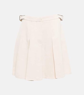 Brunello Cucinelli Pleated linen blend skirt