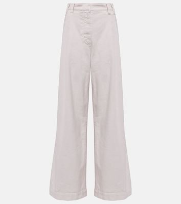 Brunello Cucinelli Pleated wide-leg cotton poplin pants