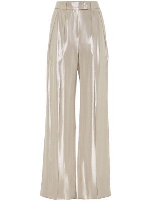 Brunello Cucinelli pleated wide-leg trousers - Neutrals