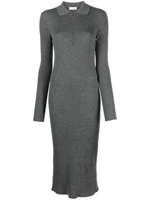 Brunello Cucinelli polo-collar wool dress - Grey