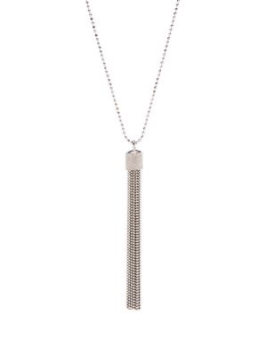 Brunello Cucinelli Precious tassel-detail long necklace - Silver