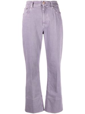 Brunello Cucinelli pressed-crease loose-fit jeans - Purple