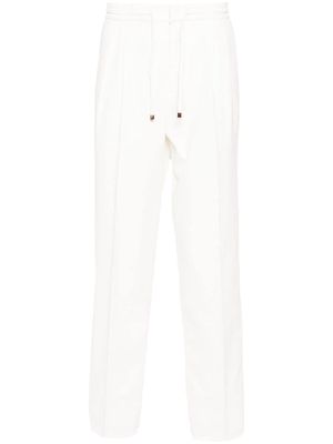 Brunello Cucinelli pressed-crease loose-fit trousers - White