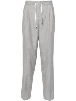 Brunello Cucinelli pressed-crease wool trousers - Grey