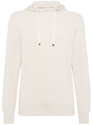 Brunello Cucinelli pullover cotton hoodie - Neutrals