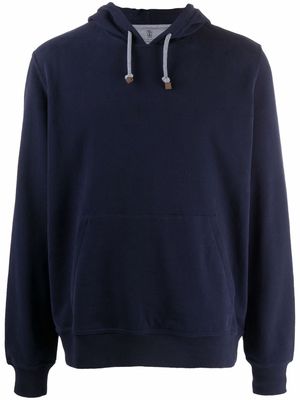 Brunello Cucinelli pullover jersey hoodie - Blue