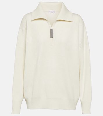 Brunello Cucinelli Quarter-zip cashmere sweater