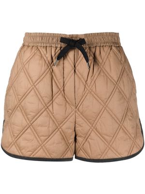 Brunello Cucinelli quilted drawstring-waist shorts - Brown