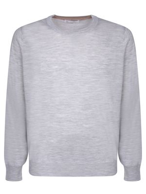 Brunello Cucinelli Regular Fit Light Grey Pullover