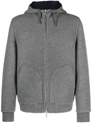 Brunello Cucinelli reversible hooded zip-up jacket - Grey