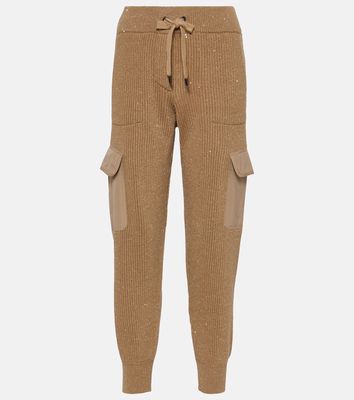 Brunello Cucinelli Ribbed-knit cashmere and wool sweatpants