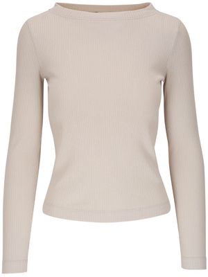 Brunello Cucinelli ribbed-knit cotton top - Neutrals