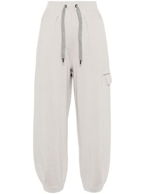 Brunello Cucinelli ribbed-knit tapered trousers - Neutrals