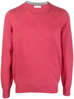 Brunello Cucinelli round-neck knit jumper - Red