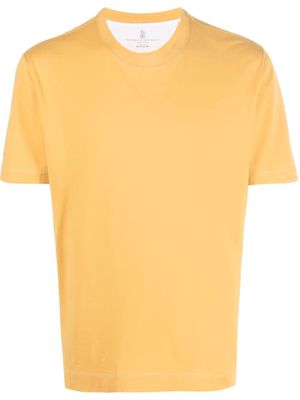 Brunello Cucinelli round-neck short-sleeved T-shirt - Orange
