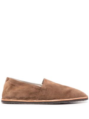Brunello Cucinelli round-toe slippers - Brown