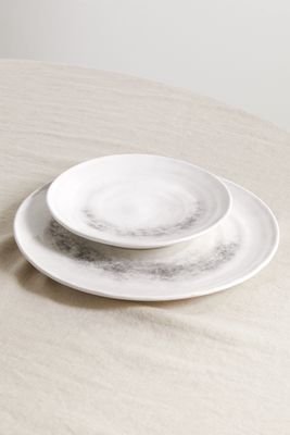 Brunello Cucinelli - Set Of Two Glazed Ceramic Plates - Gray