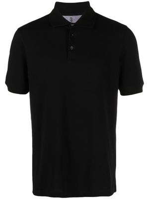 Brunello Cucinelli short-sleeve polo shirt - Black