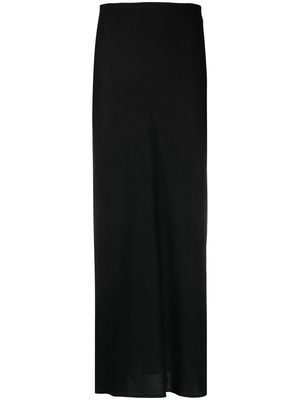 Brunello Cucinelli silk-blend long skirt - Black