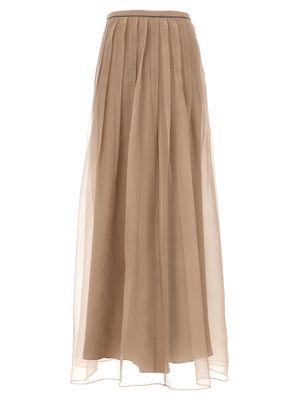 Brunello Cucinelli Silk Tulle Skirt