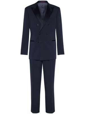 Brunello Cucinelli silk tuxedo suit - Blue