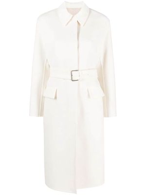Brunello Cucinelli single-breasted belted coat - Neutrals