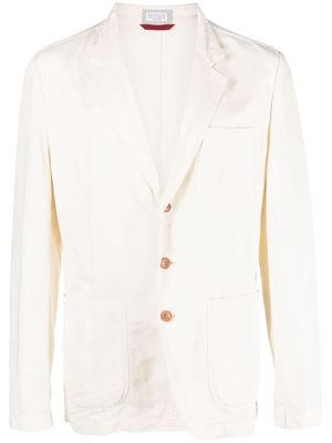 Brunello Cucinelli single-breasted button-fastening jacket - C5797 WHITE