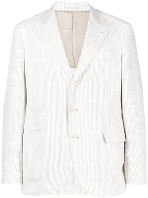 Brunello Cucinelli single-breasted button-fastening jacket - White
