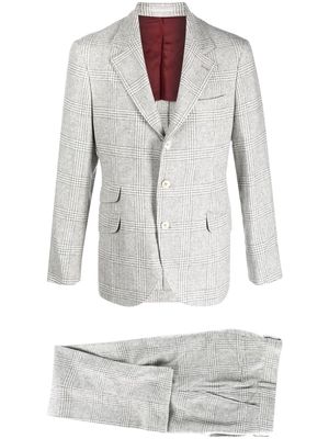 Brunello Cucinelli single-breasted checked suit - Grey
