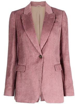 Brunello Cucinelli single-breasted corduroy blazer - Pink