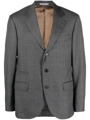 Brunello Cucinelli single-breasted wool blazer - Grey