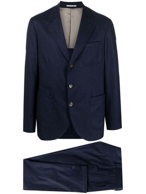 Brunello Cucinelli single-breasted wool suit - Blue