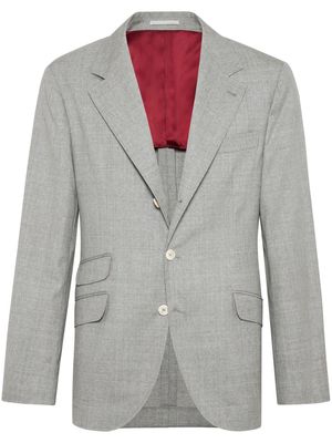 Brunello Cucinelli single-breasted wool suit - Grey