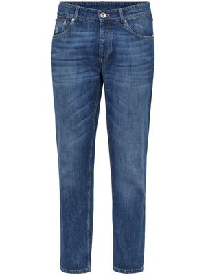 Brunello Cucinelli slim-cut mid-rise jeans - Blue