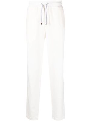 Brunello Cucinelli slim-cut track pants - White