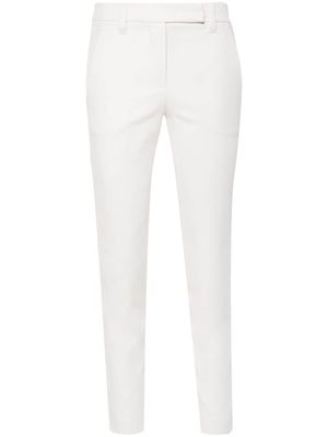 Brunello Cucinelli slim-fit cropped cotton trousers - Neutrals