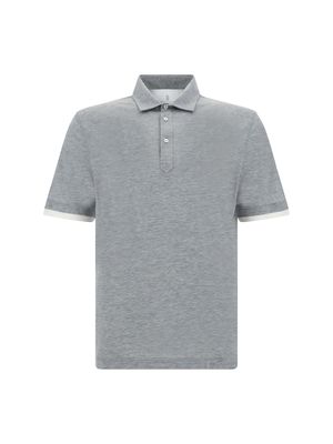 Brunello Cucinelli Slub Cotton Jersey Polo Shirt