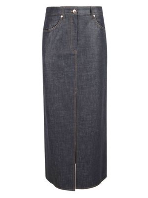 Brunello Cucinelli Straight Denim Skirt