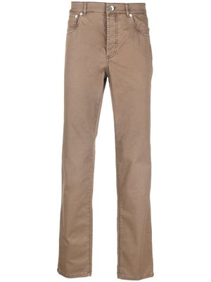 Brunello Cucinelli straight-leg chino trousers - Brown