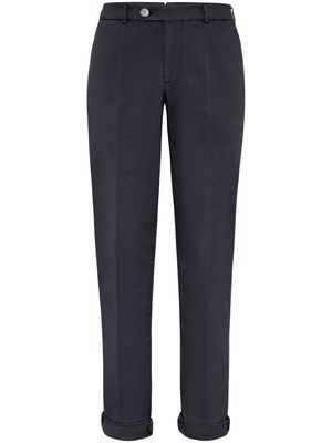 Brunello Cucinelli straight-leg cotton-blend trousers - Blue