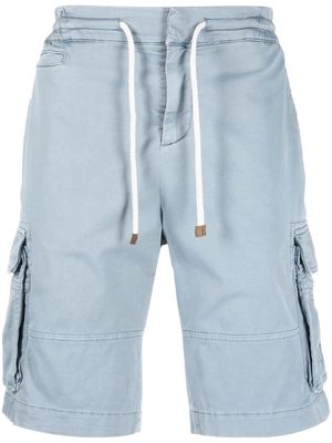 Brunello Cucinelli straight-leg cotton cargo shorts - Blue