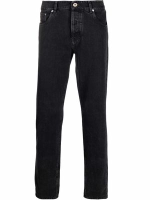 BRUNELLO CUCINELLI straight-leg cotton jeans - Black