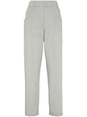 Brunello Cucinelli straight-leg cotton trousers - Grey