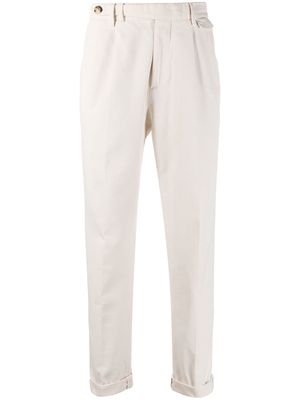 Brunello Cucinelli straight-leg cropped trousers - White