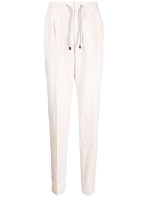 Brunello Cucinelli straight-leg elasticated trousers - White
