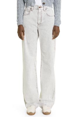 Brunello Cucinelli Straight Leg Jeans in C8313 Light Grey