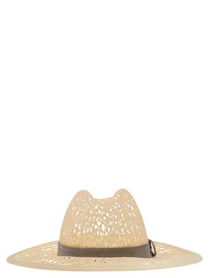 Brunello Cucinelli Straw Hat With Precious Band