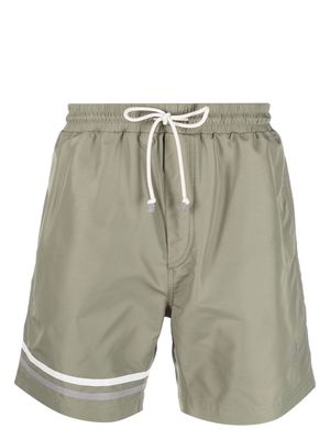 Brunello Cucinelli stripe-detail swim shorts - Green